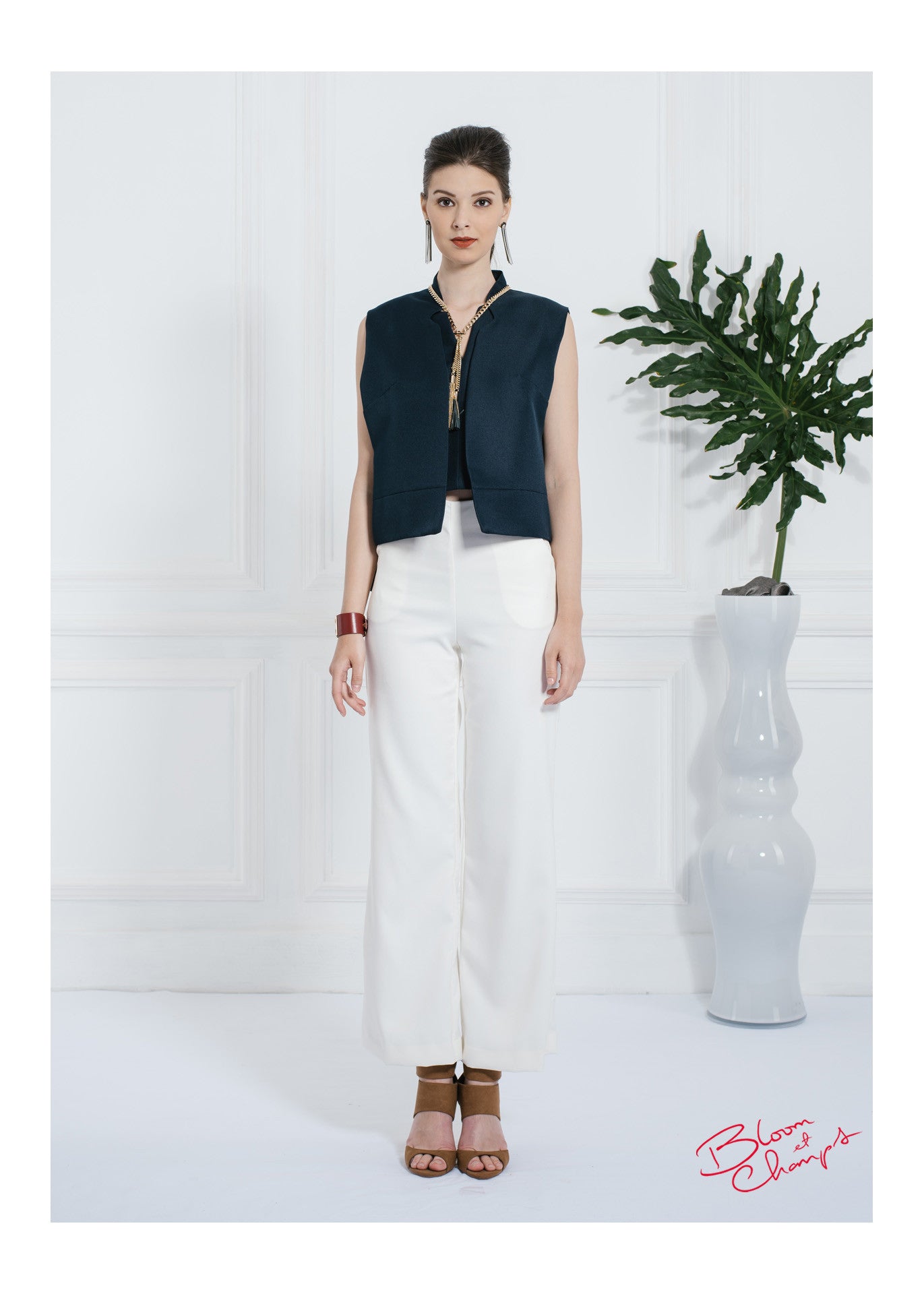 Cape Navy Top