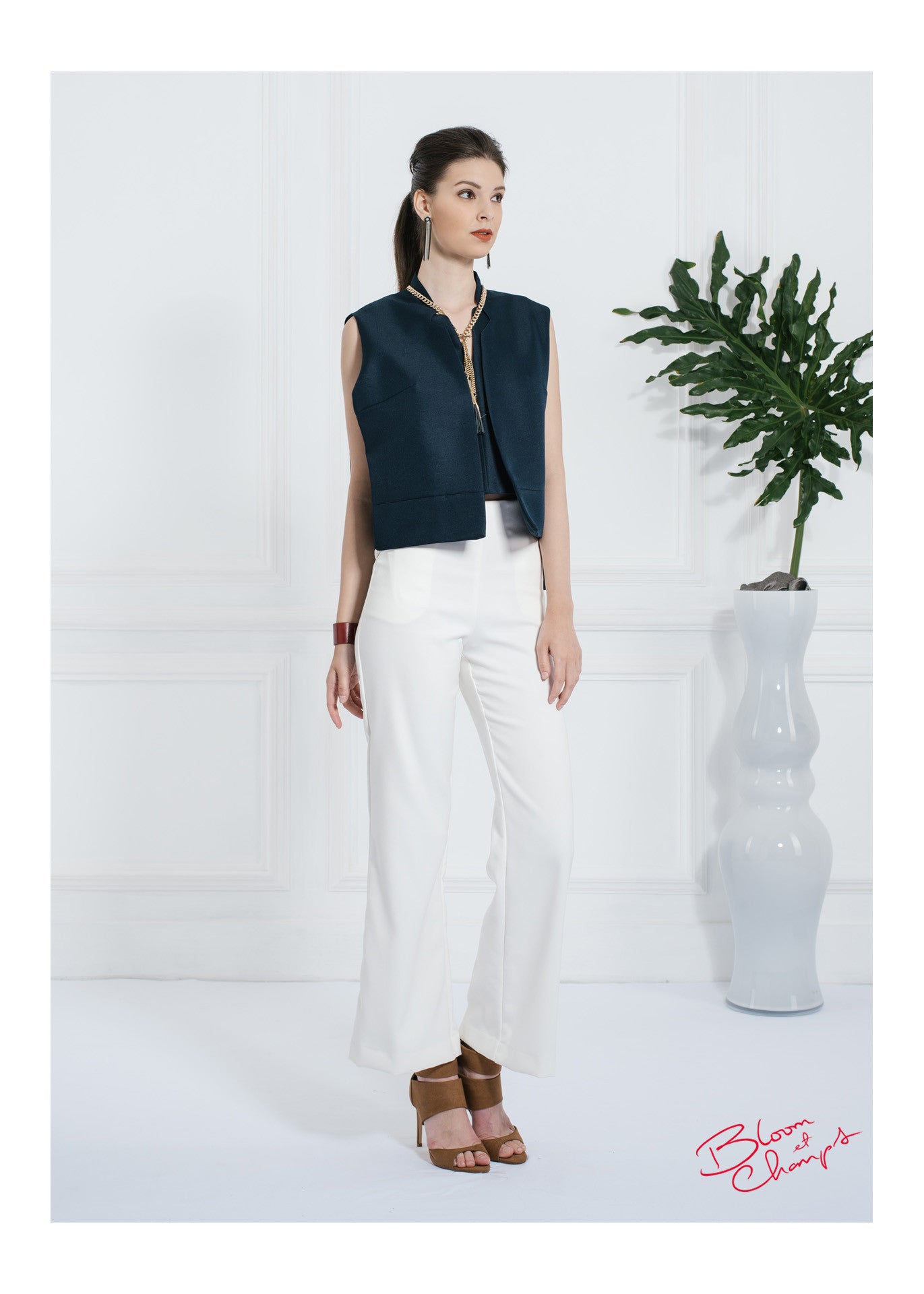 Cape Navy Top