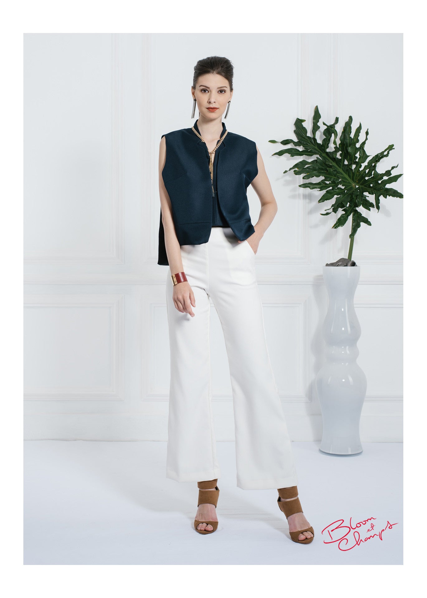 Cape Navy Top