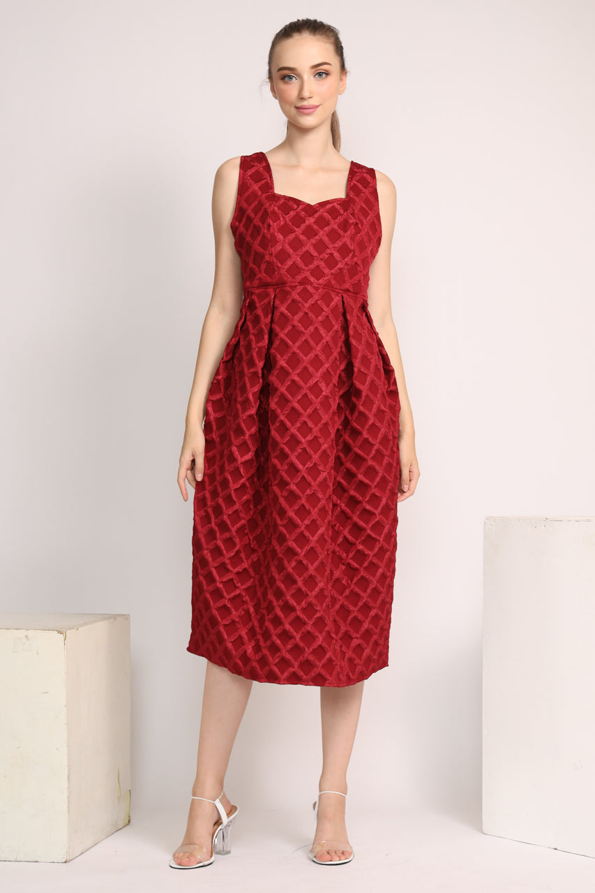 Bloom et Champs Dress Rompi Merah/Emas
