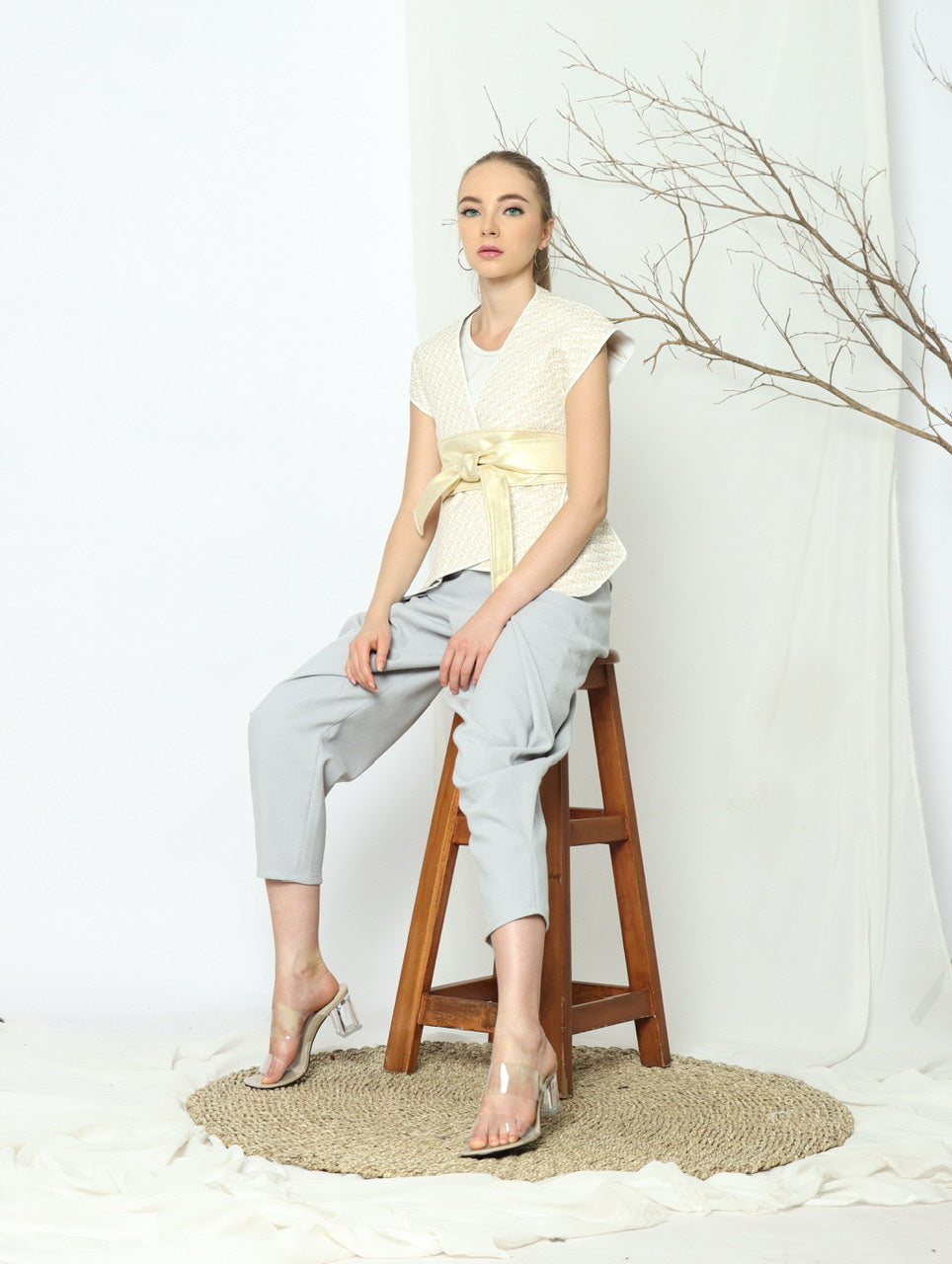 Outer Kaku Patterned Krem