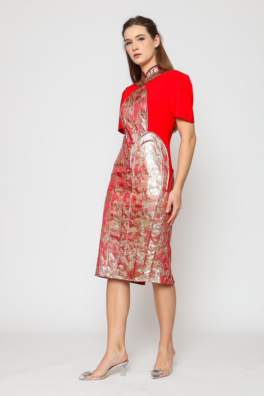 Dress Cheongsam Merah