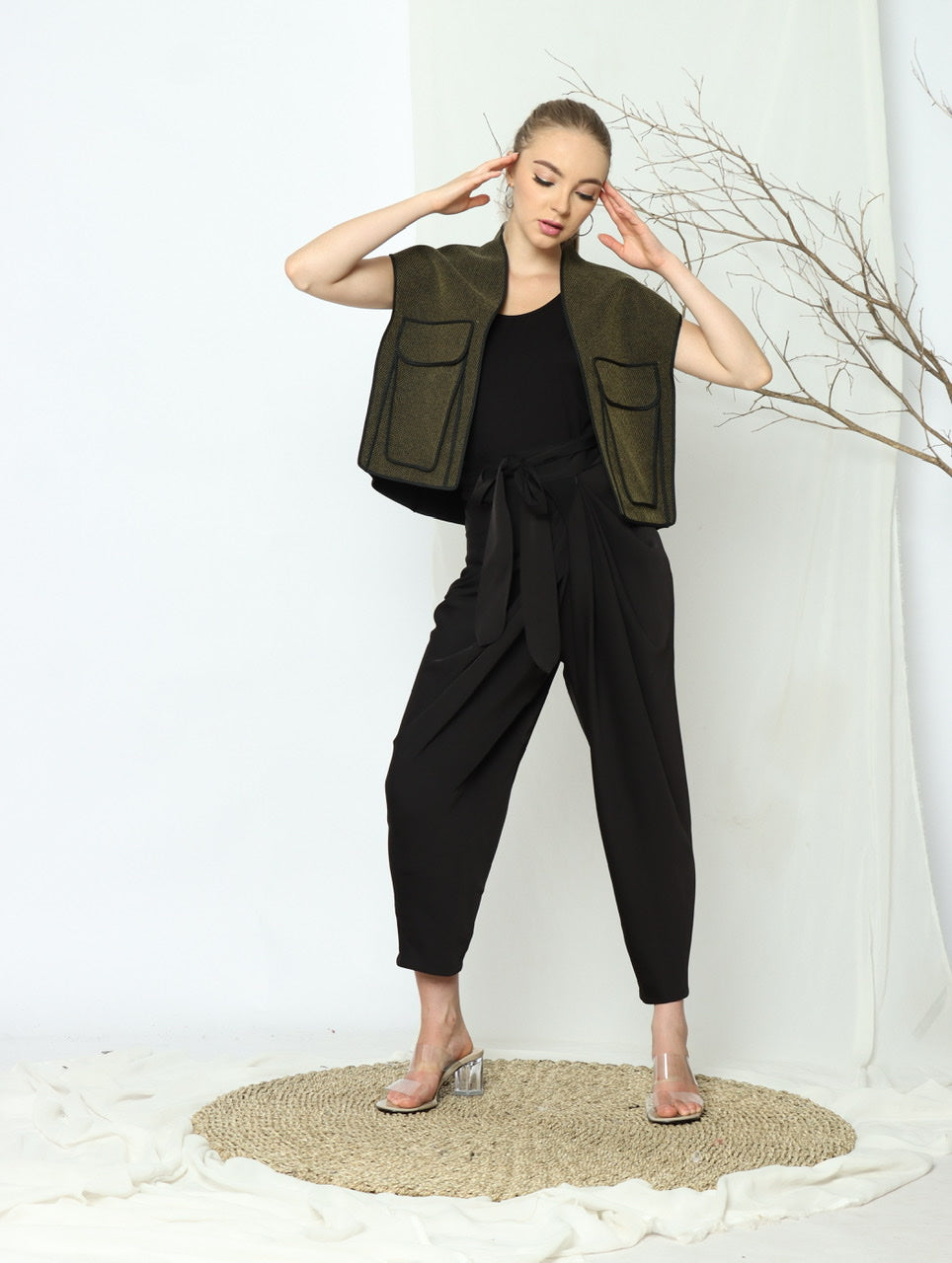 Bloom et Champs Outer Kaku in  Olive Green
