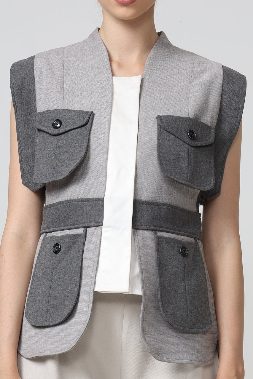 Bloom et Champs Kemeja Kantong Abu