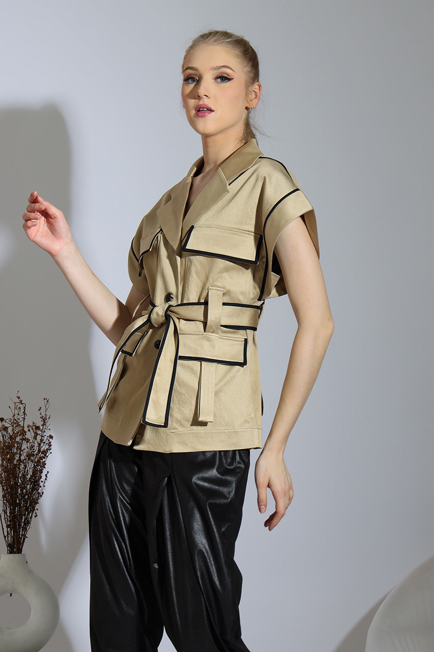 Bloom Kemeja Safari Emas