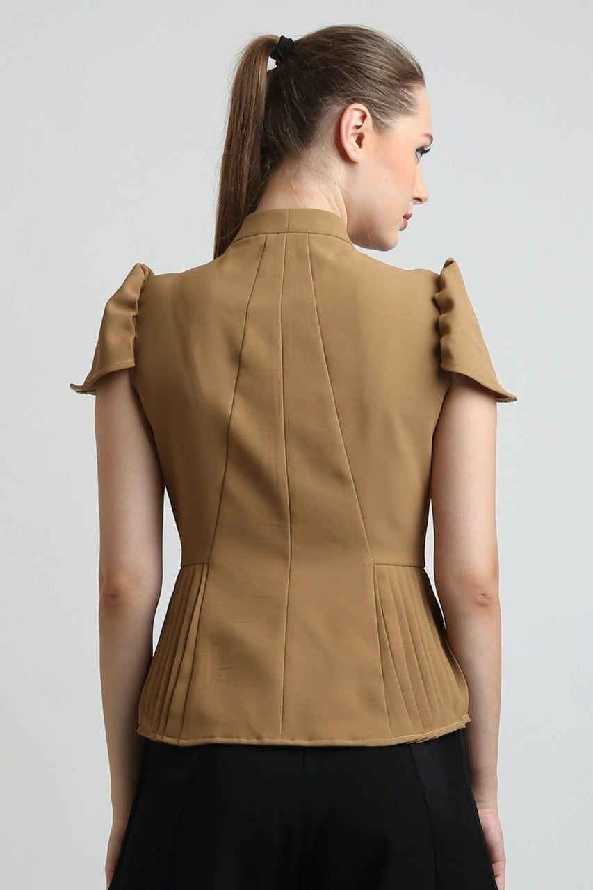 Top Pleats Coklat