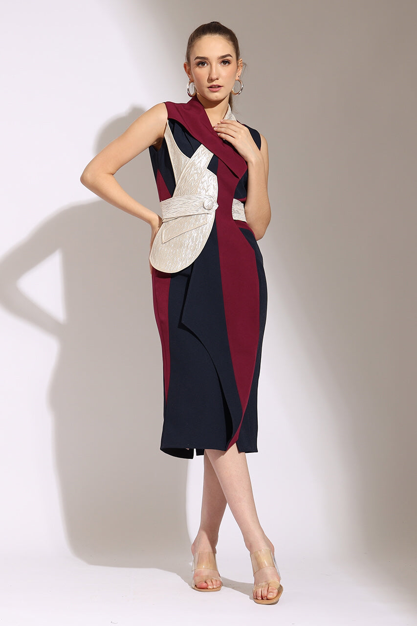 Bloom et Champs Dress Warna Maroon