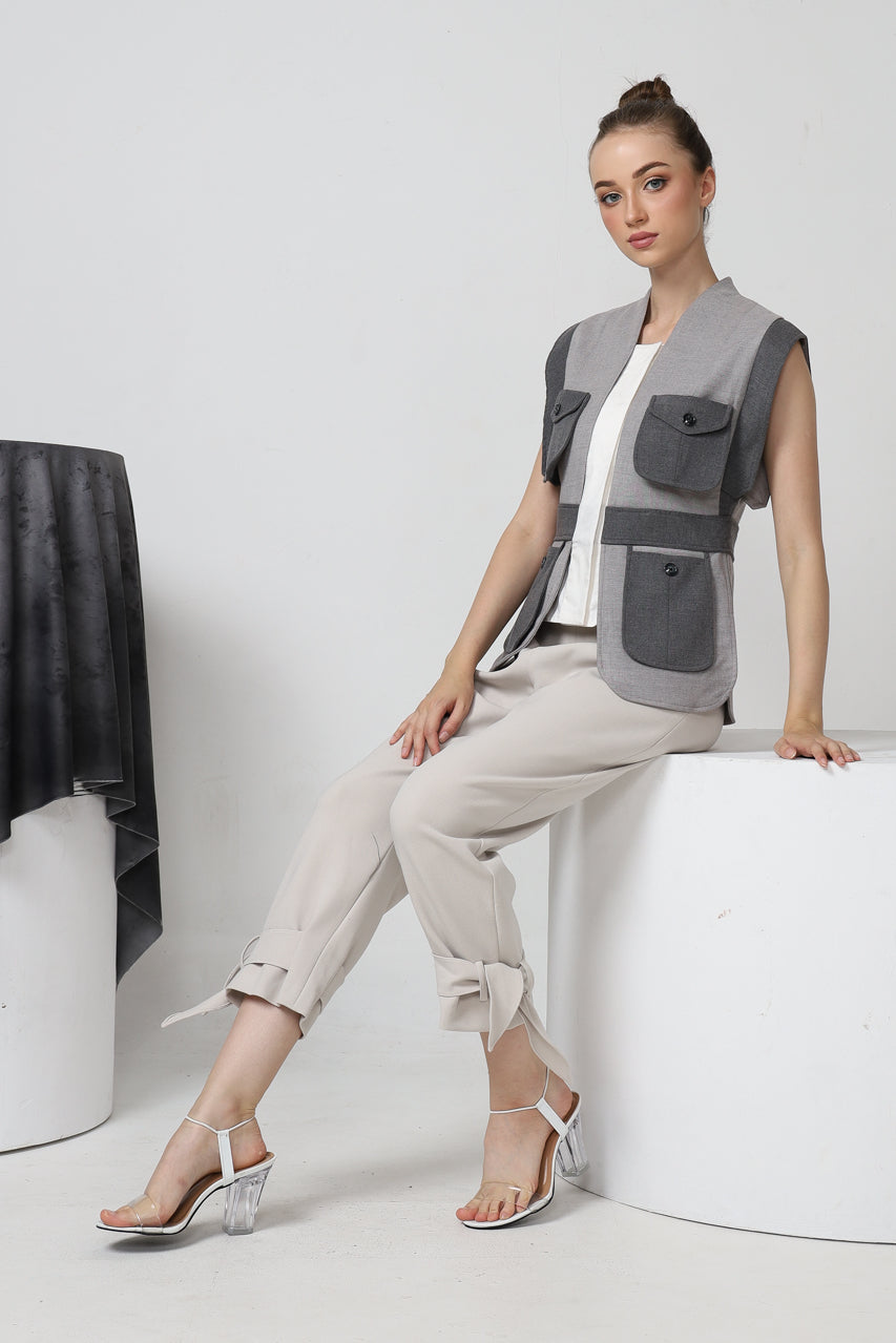 Bloom et Champs Kemeja Kantong Abu