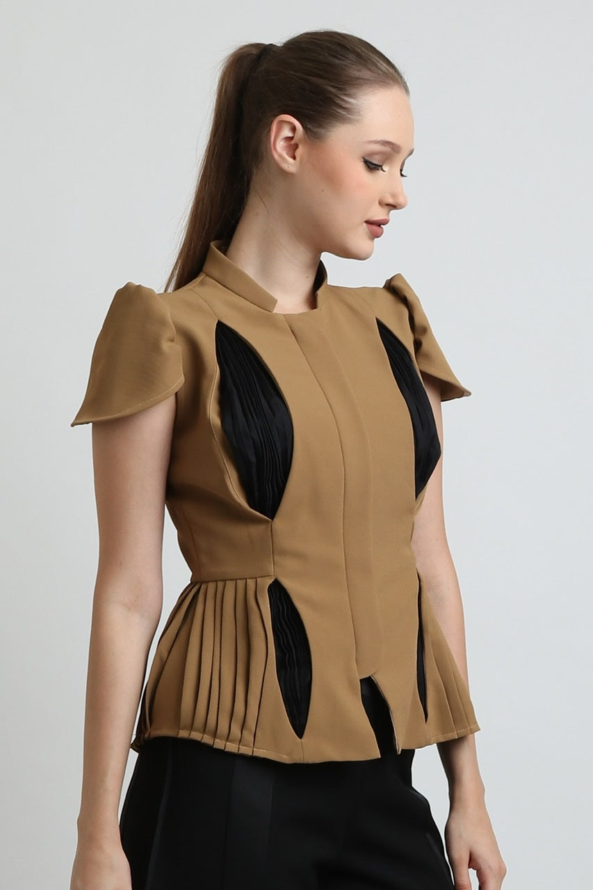 Top Pleats Coklat