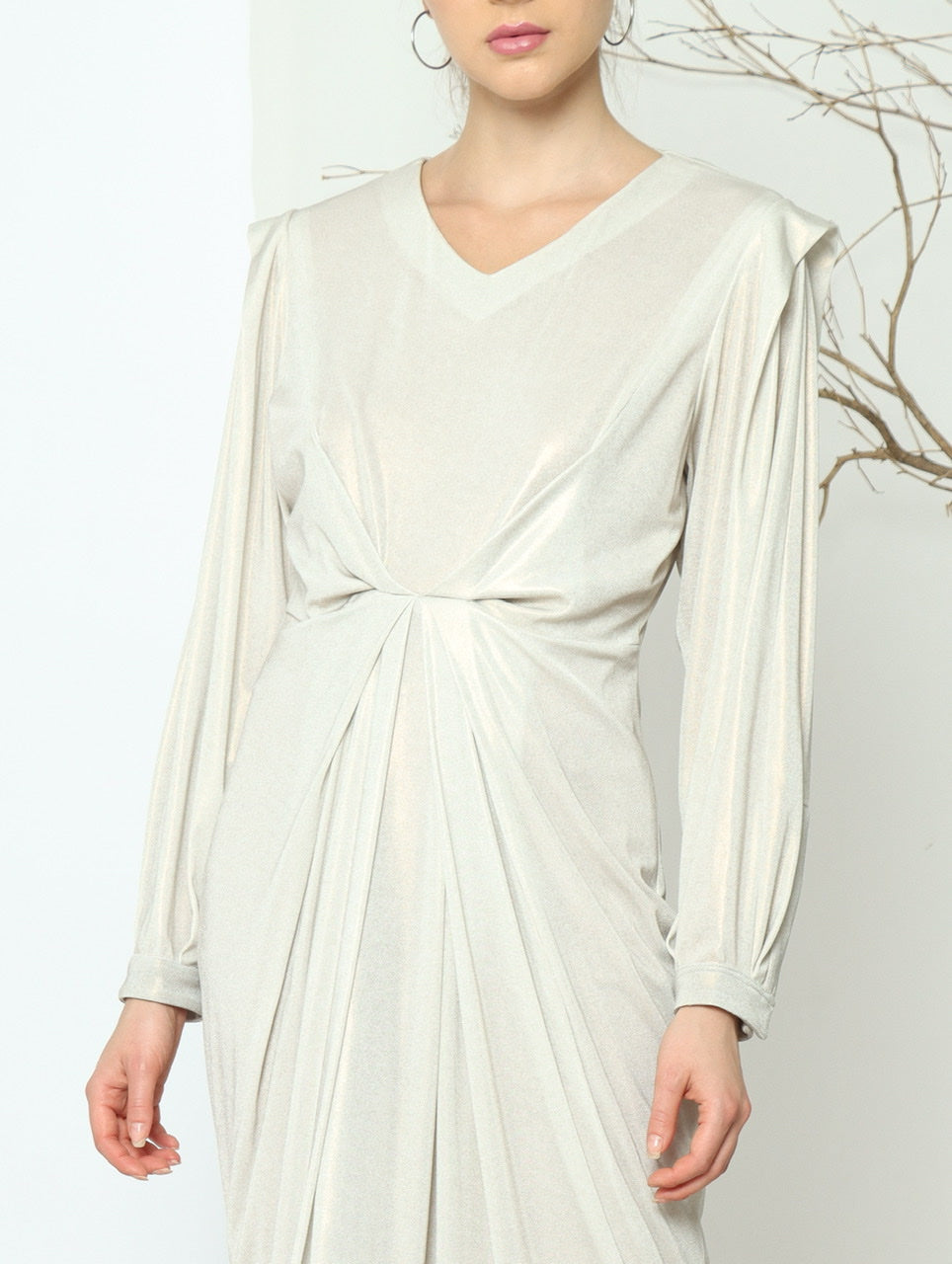 Dress Kaftan Silver Pearl
