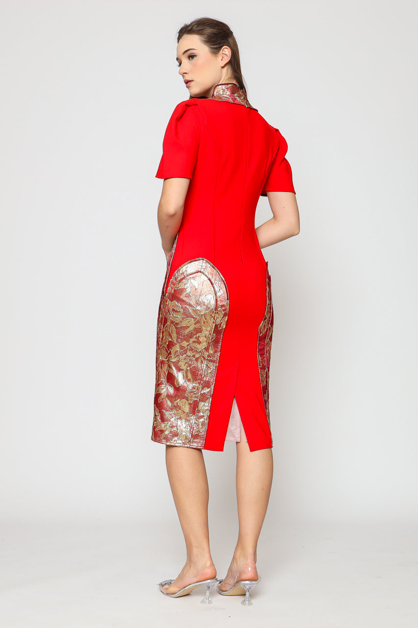 Dress Cheongsam Merah