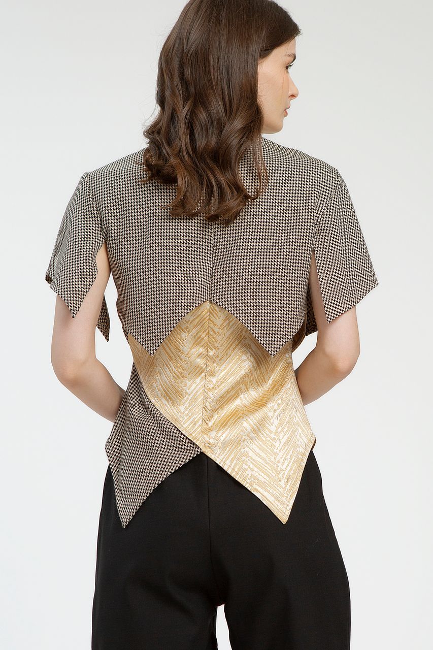 Bloom et Champs Kancing Silang Emas