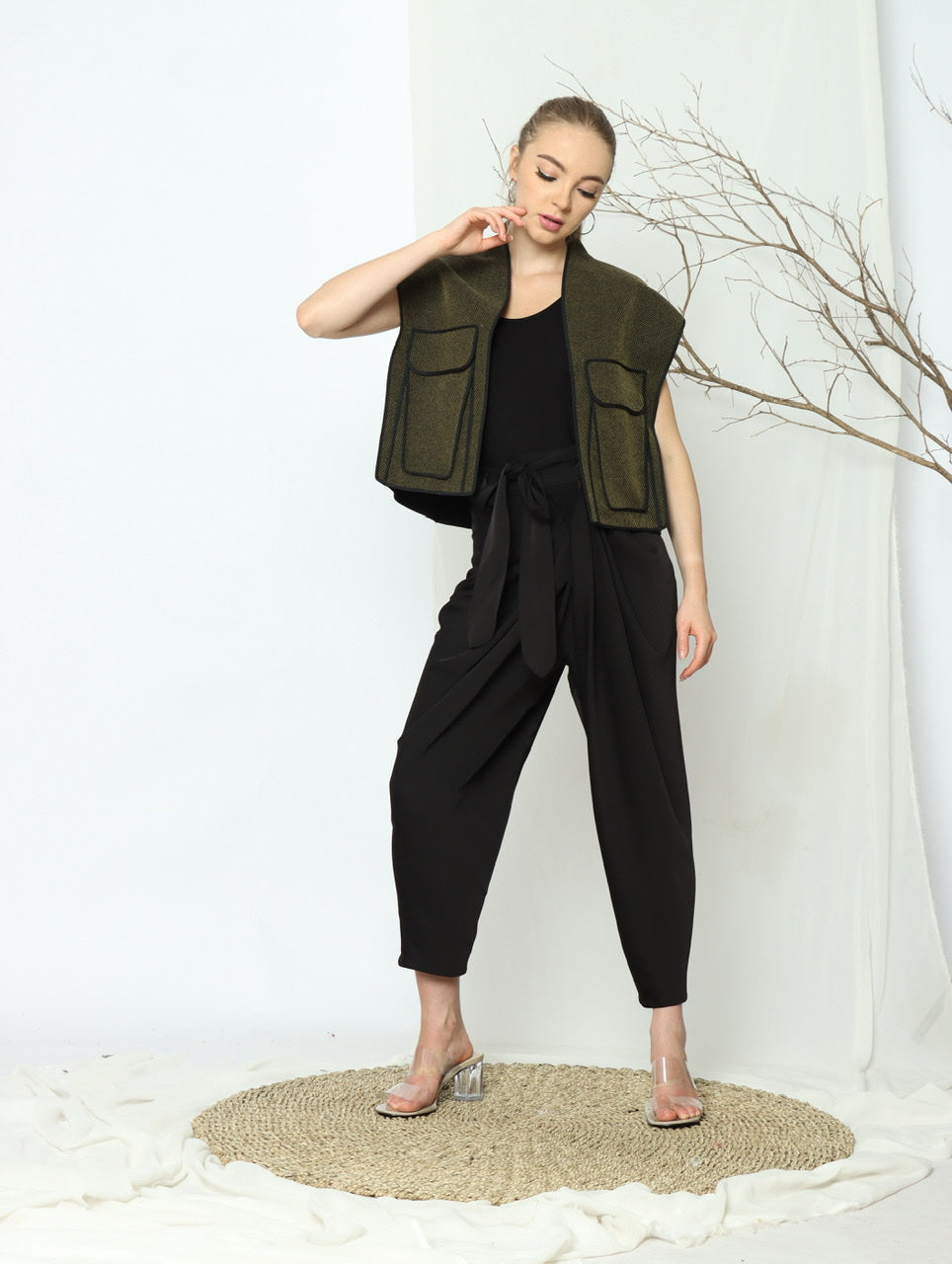 Bloom et Champs Outer Kaku in  Olive Green