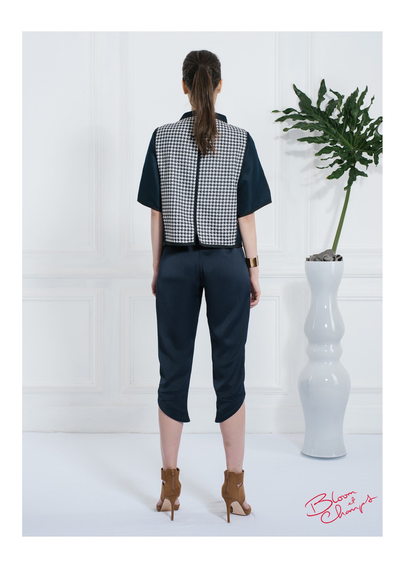 Chess Combination Sleeved Top