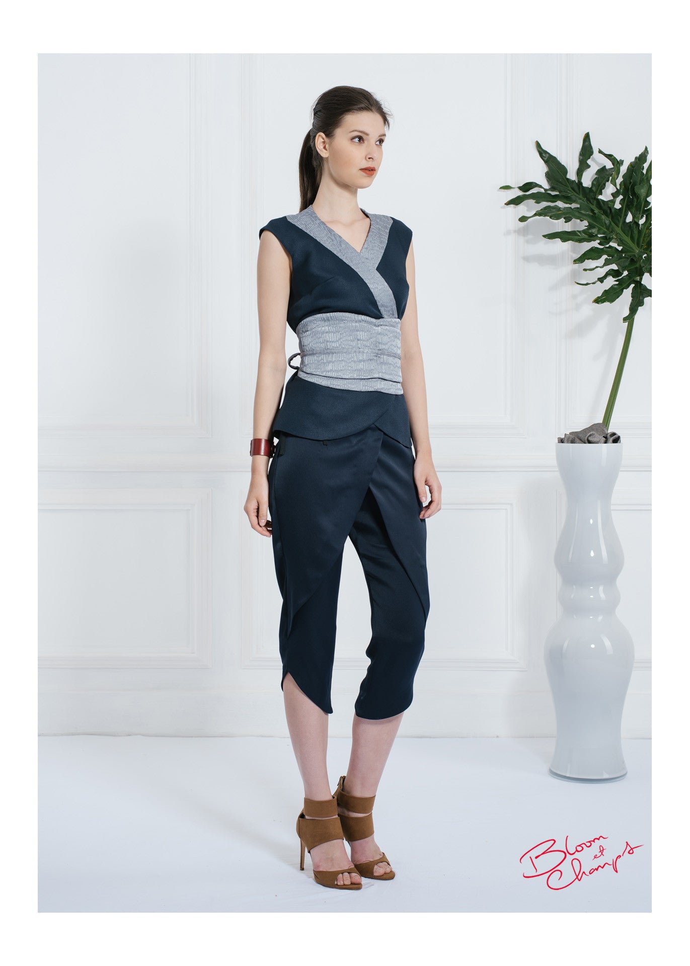 Obi Belted Tulip Top