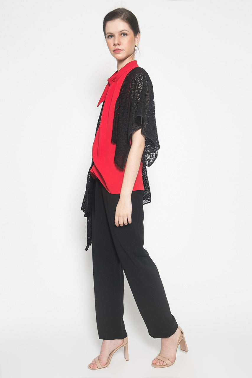 Top Brukat Merah