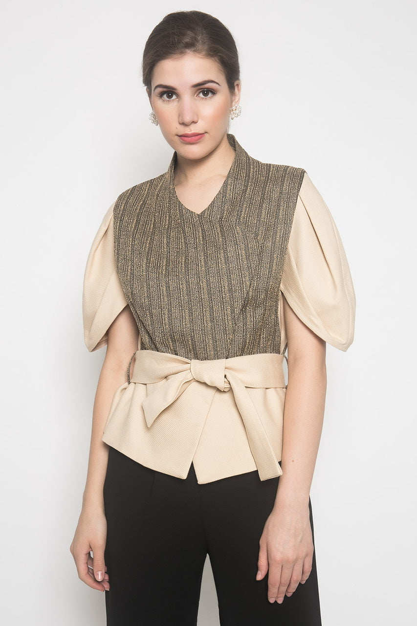 Blazer Tangan Kipas Krem