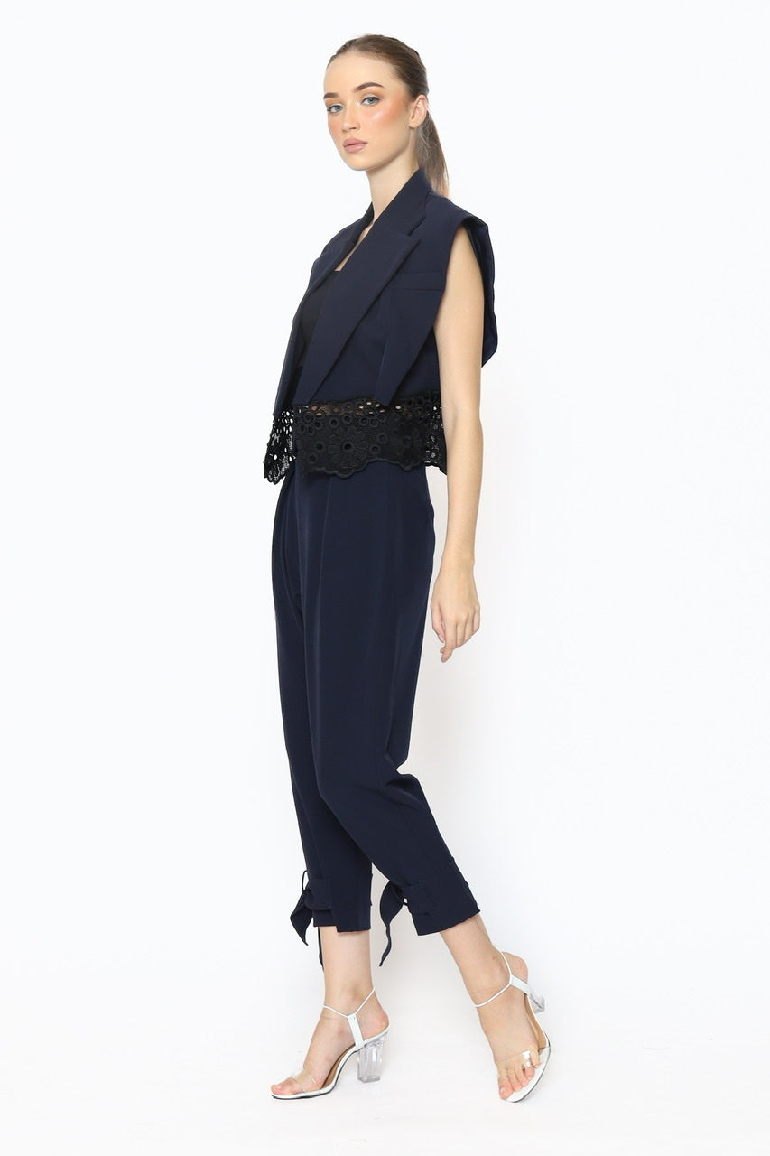 Bloom et Champs Vest Crop Olive and Pants