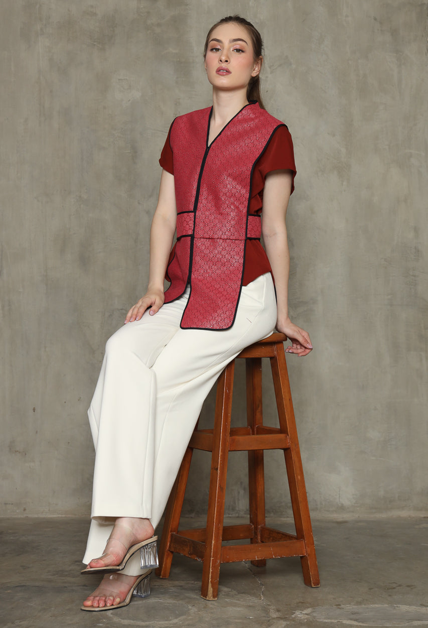 Bloom et Champs Salem List Top in Red