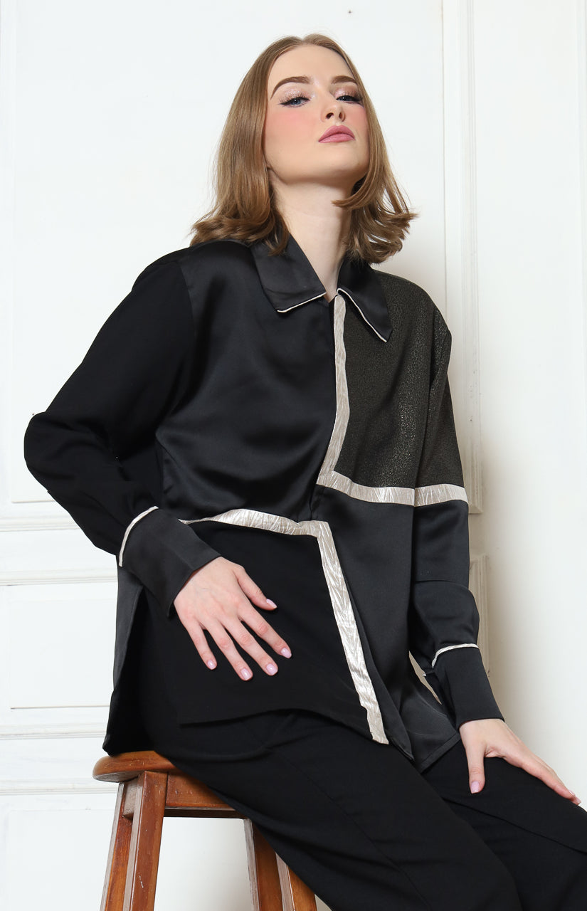 Bloom et Champs Kemeja Siku Glitter