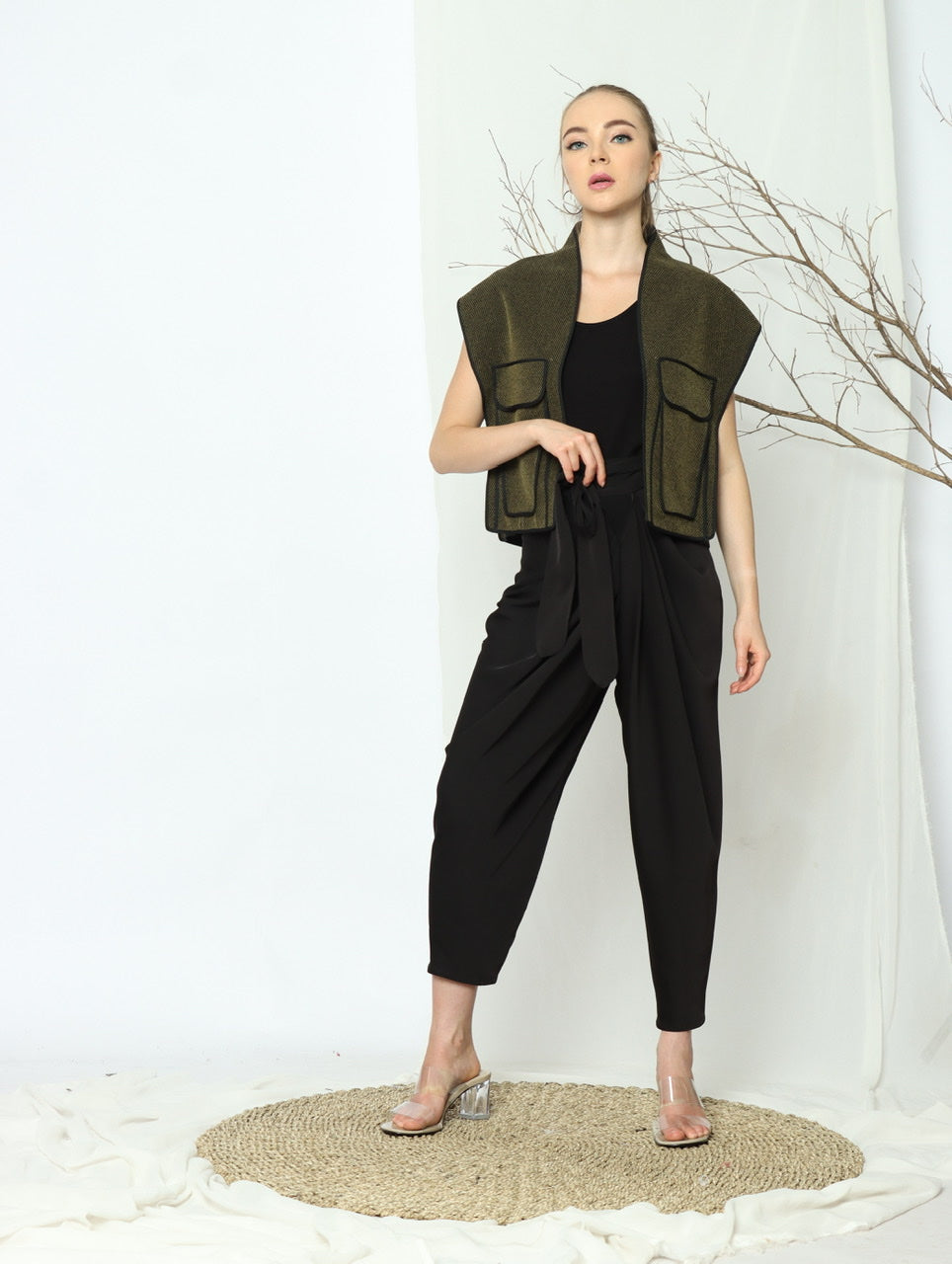 Bloom et Champs Outer Kaku in  Olive Green