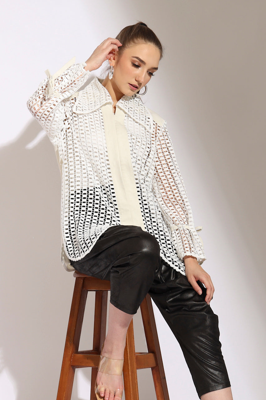 Bloom et Champs Kemeja Brukat Kotak