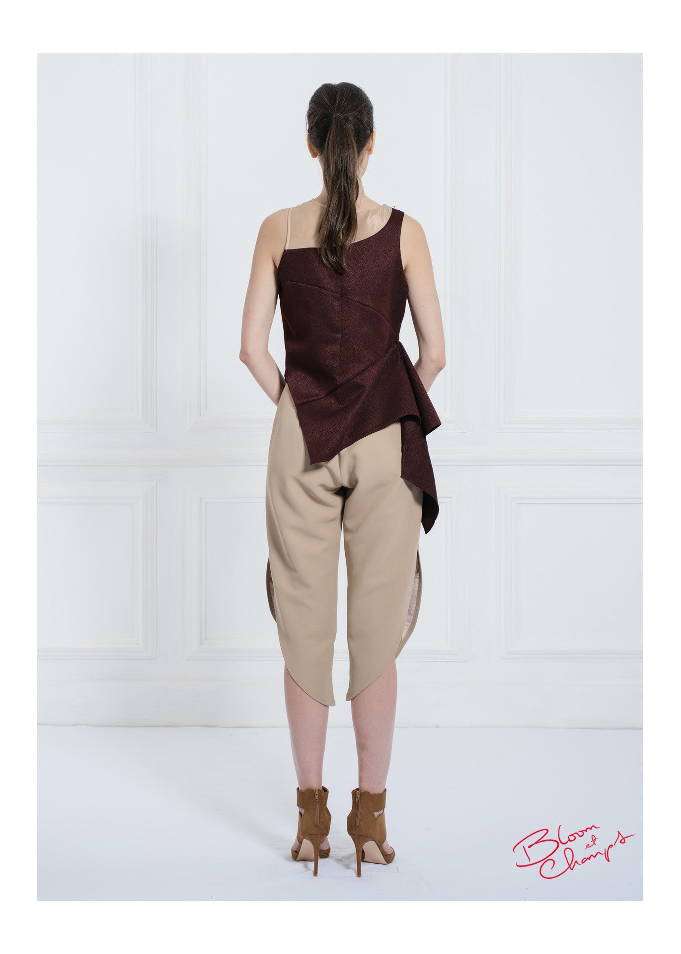 Maroon Tulle Top