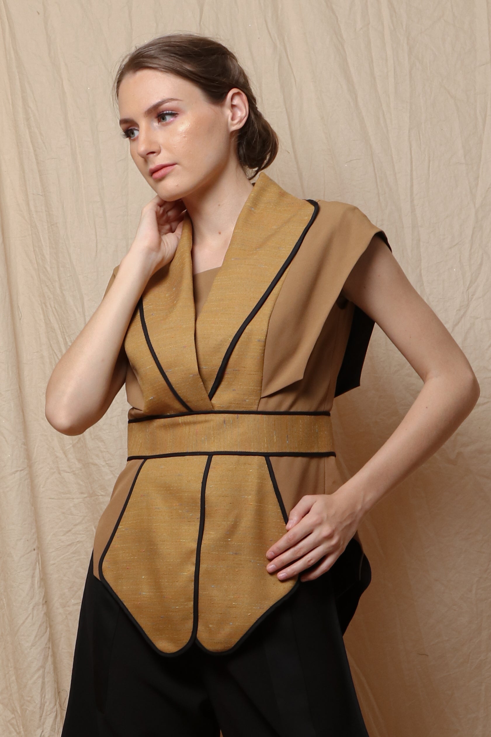 Blazer Kipas Mustard