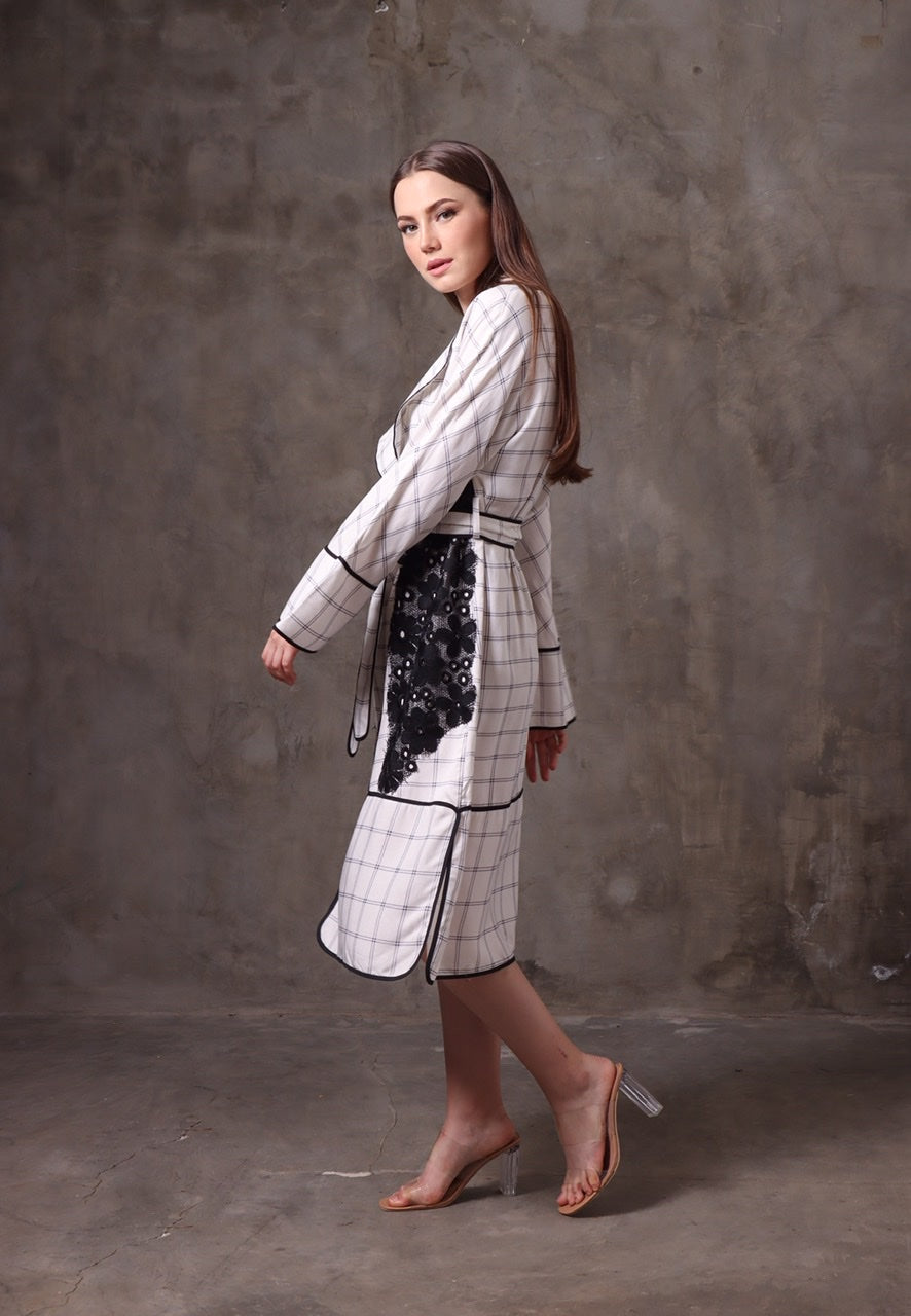 Bloom et Home Vest Panjang Brukat