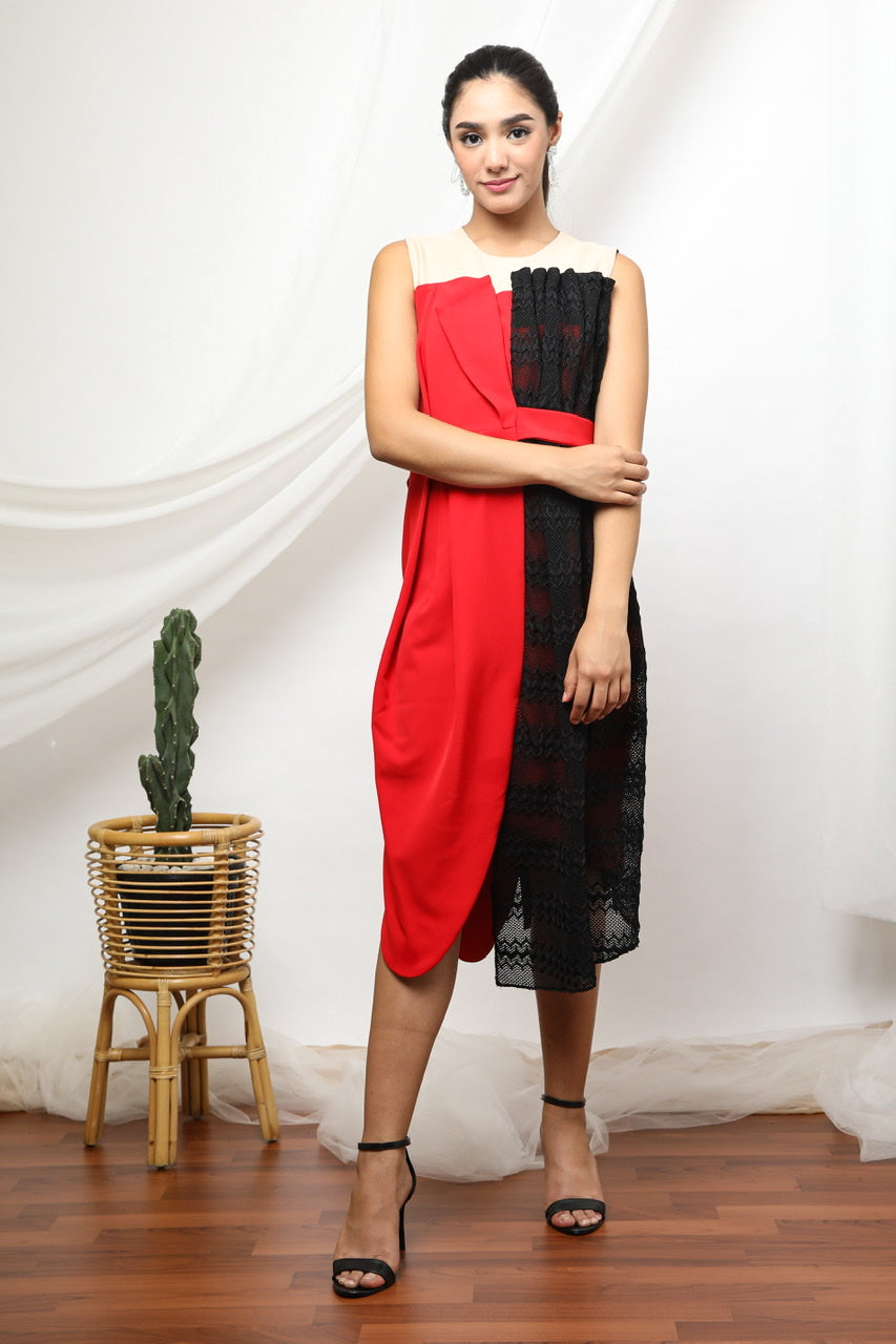 Dress Merah Jas