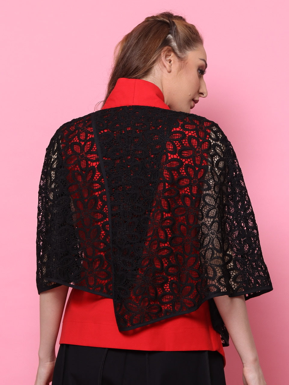 Top Kimono Merah Taslim