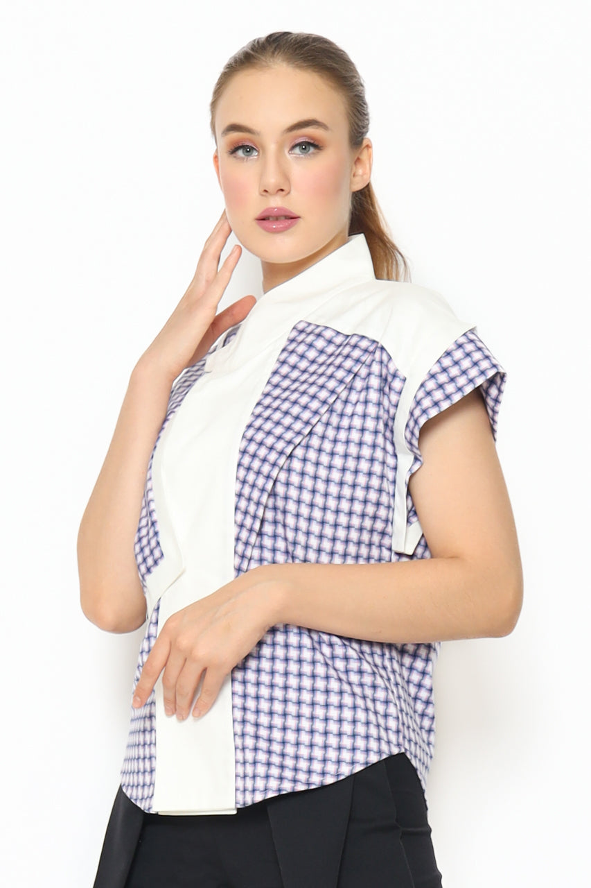 Bloom et Champs Kemeja Kerah Tinggi