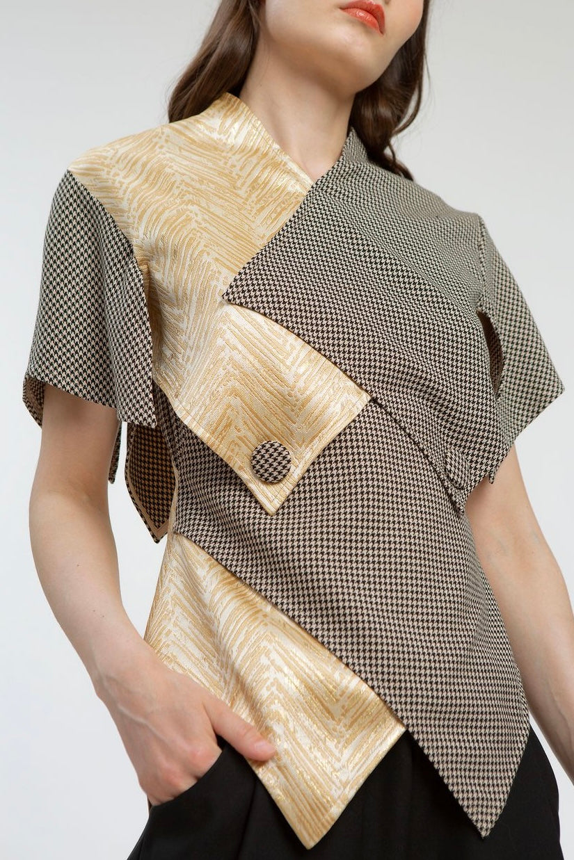 Bloom et Champs Kancing Silang Emas