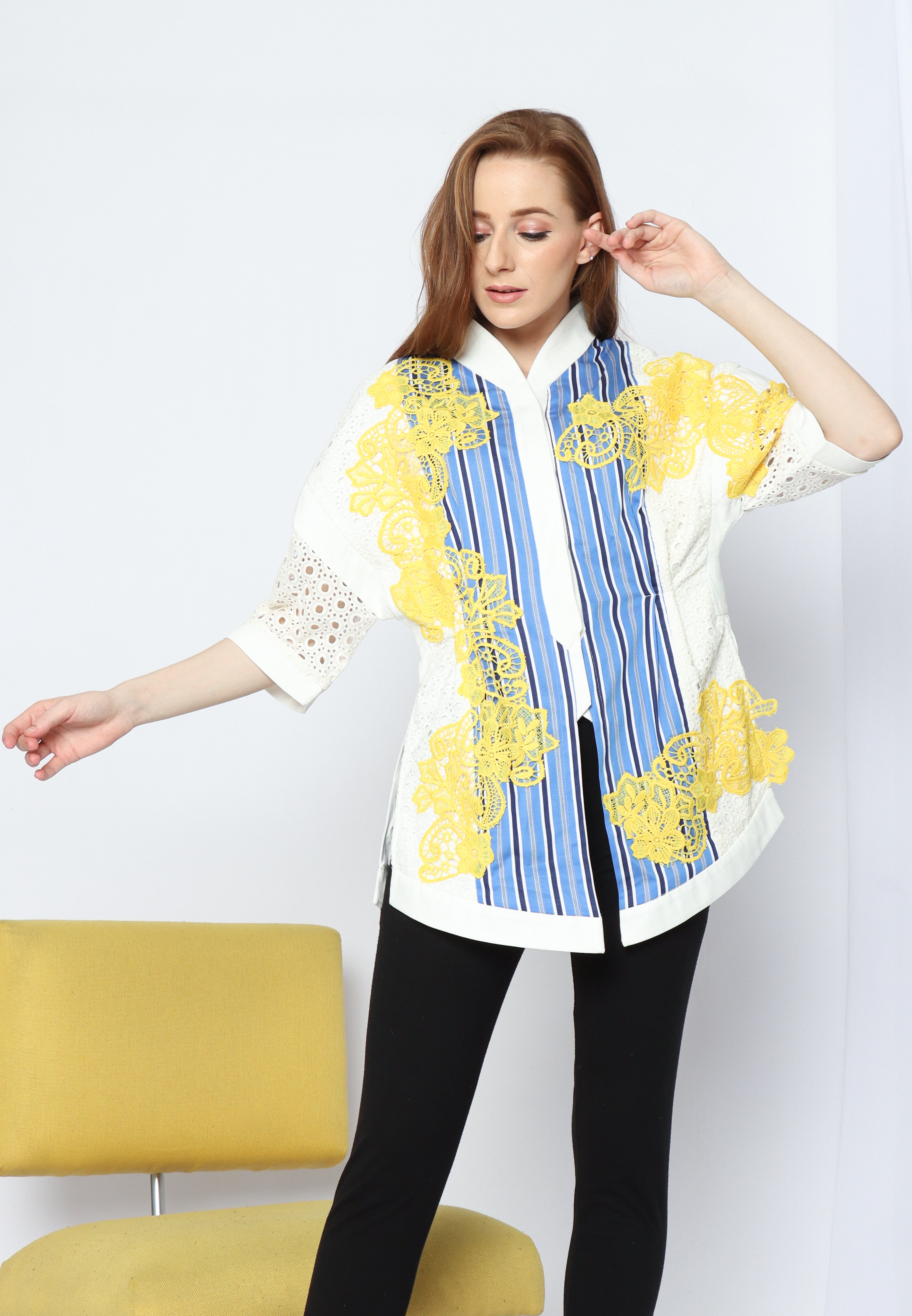 Kemeja Bordir Kuning