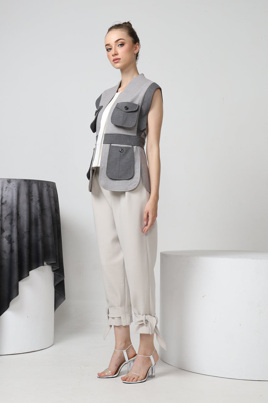 Bloom et Champs Kemeja Kantong Abu