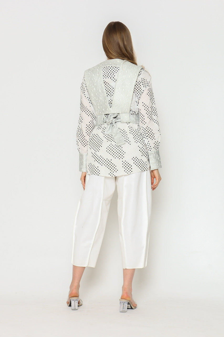 Bloom Kemeja dan vest Duo in Silver
