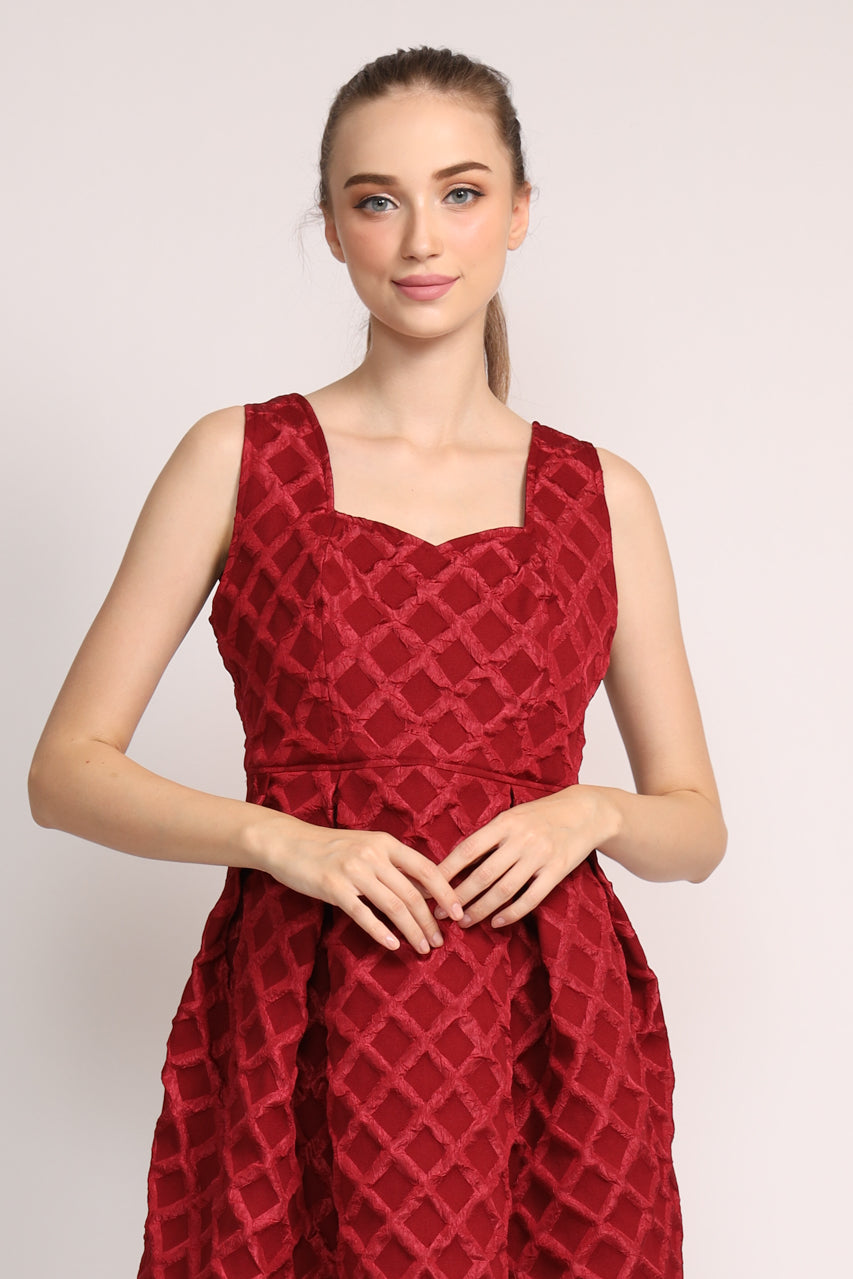 Bloom et Champs Dress Rompi Merah/Emas