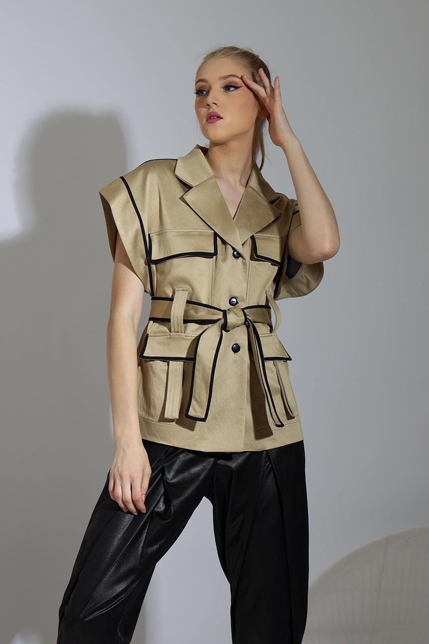 Bloom Kemeja Safari Emas