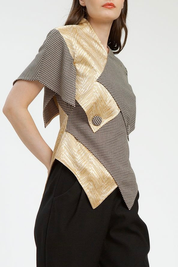 Bloom et Champs Kancing Silang Emas