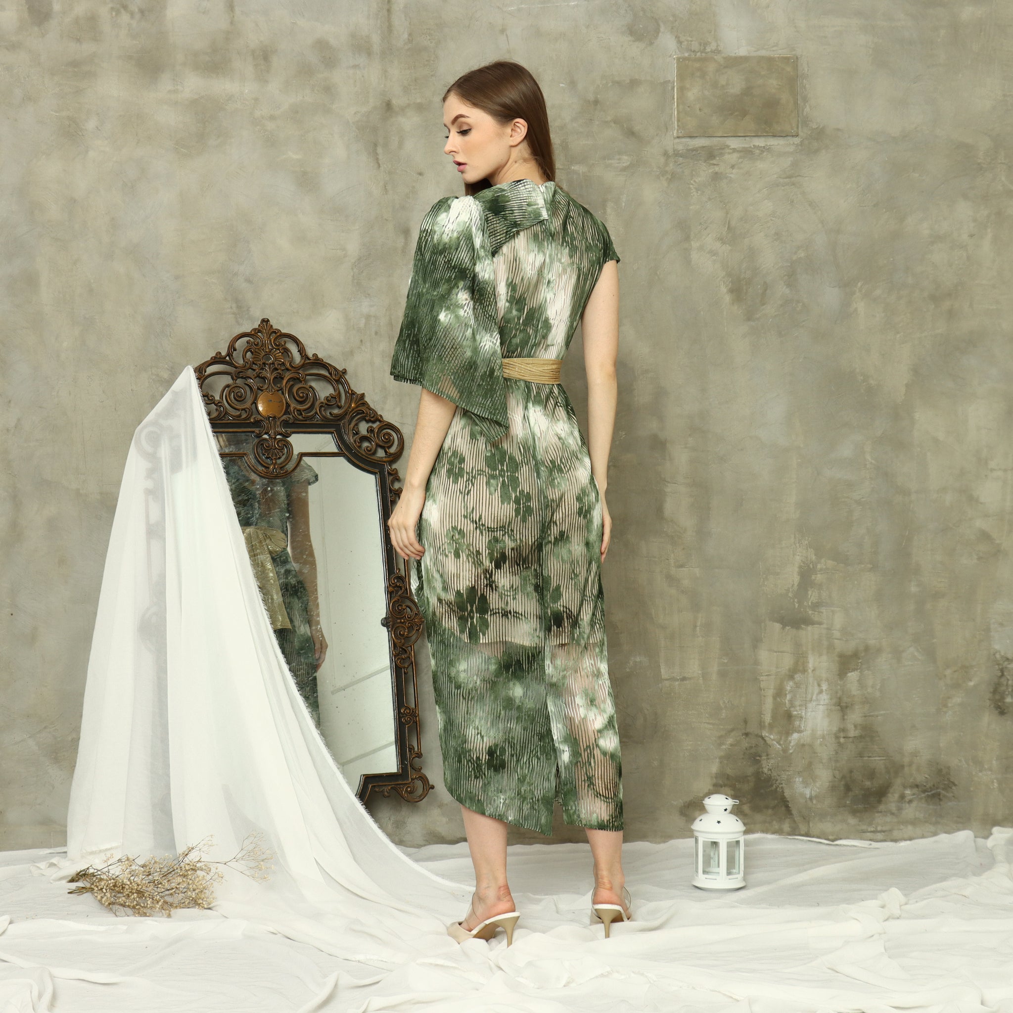 Dress Hijau Emas