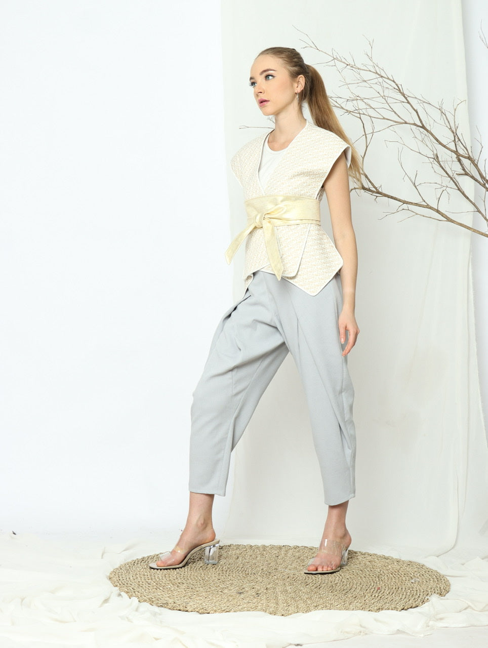 Outer Kaku Patterned Krem