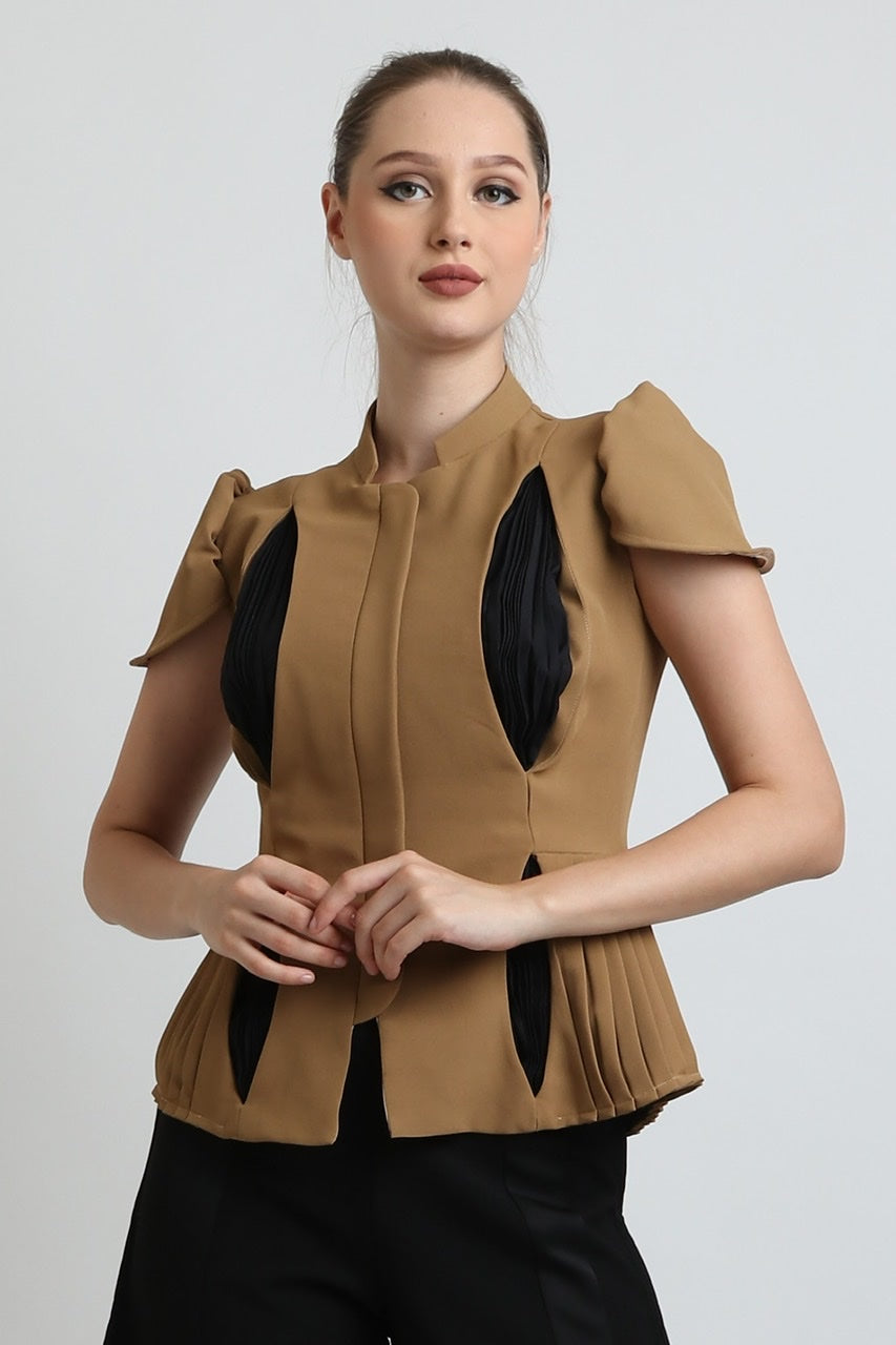 Top Pleats Coklat