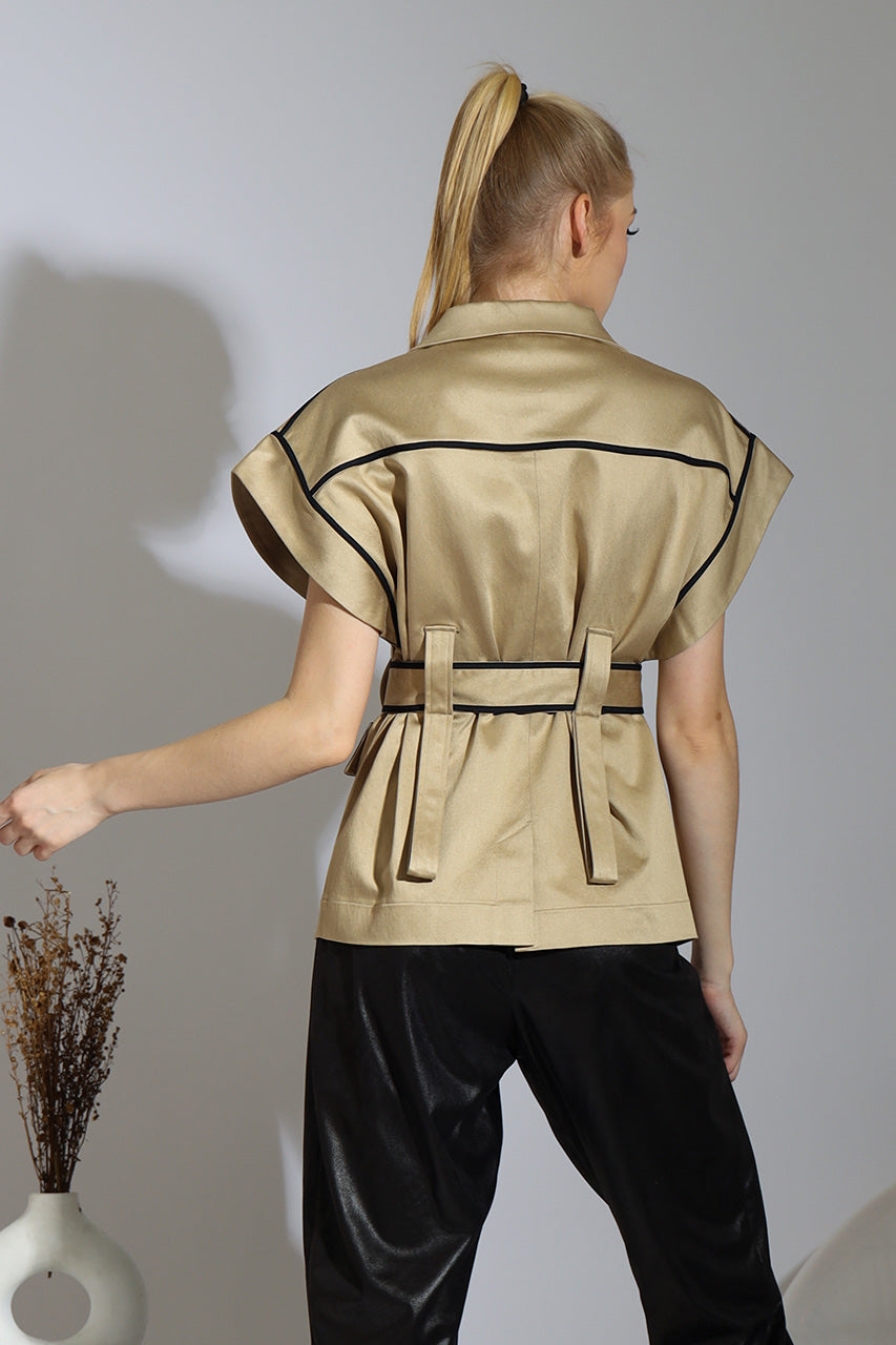 Bloom Kemeja Safari Emas