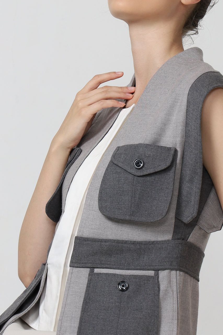 Bloom et Champs Kemeja Kantong Abu