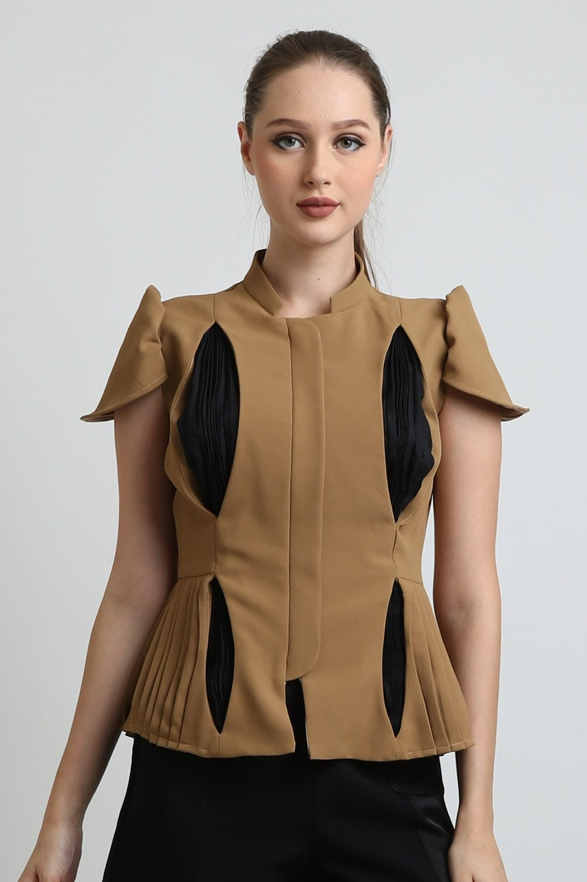 Top Pleats Coklat