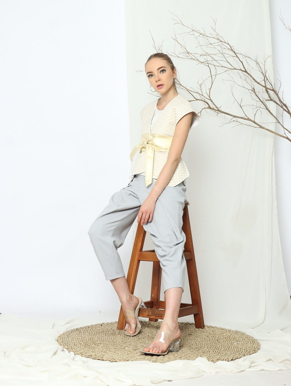 Outer Kaku Patterned Krem