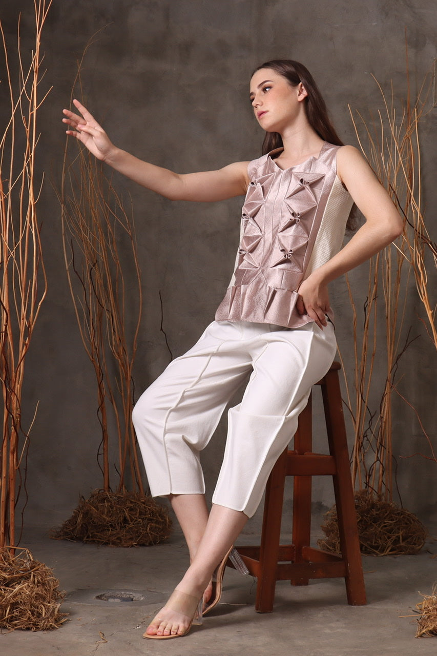 Bloom et Champs Top Origami Rosegold