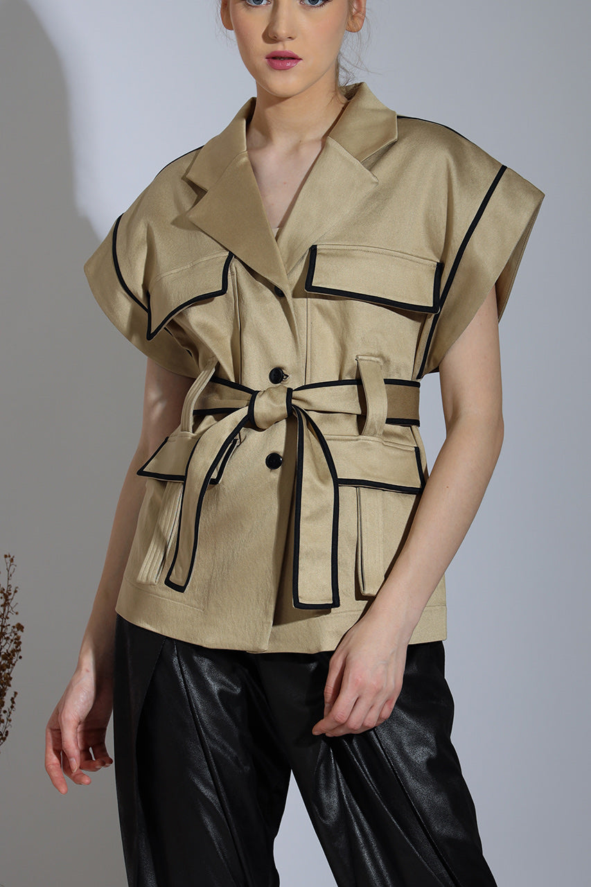 Bloom Kemeja Safari Emas