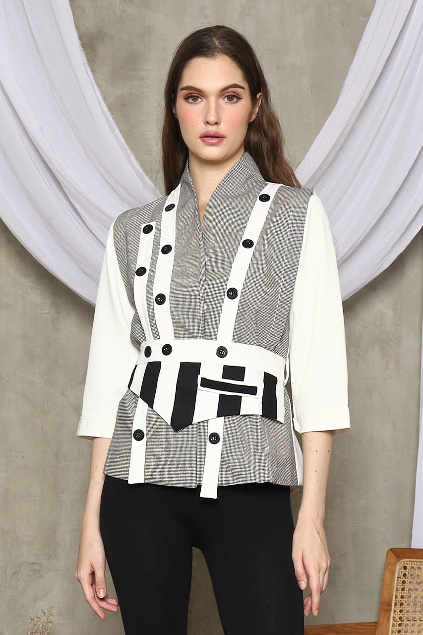 Bloom et Champs Kemeja Kancing Obi Salur