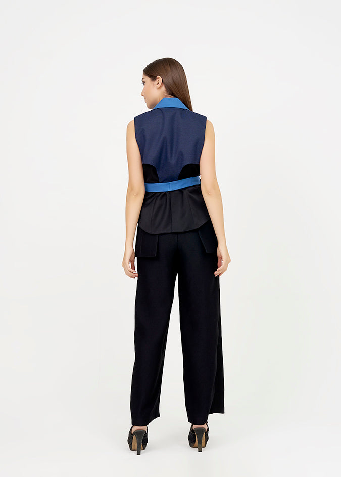 Navy Circle Top